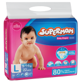 Supermom Baby Diaper Large (09-14 kg) 22 pads