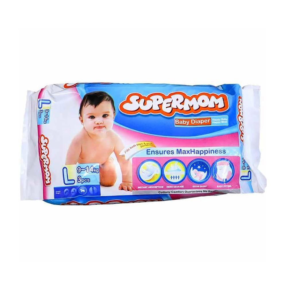Supermom Baby Diaper Large (09-14 kg) 3 pads