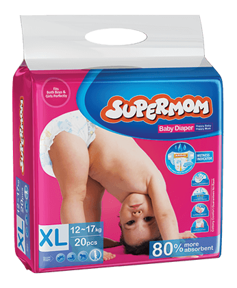 Supermom Baby Diaper XL (12-17kg) 20 pads